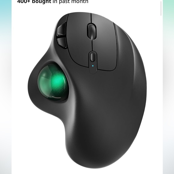 Nulea Other - Ergonomic Black Wireless Trackball Mouse